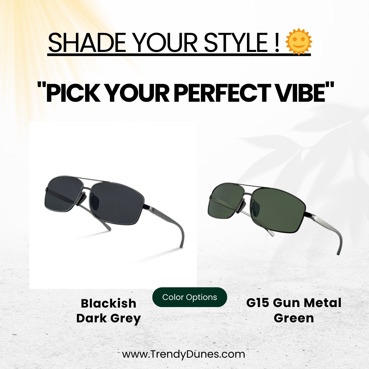 TrendyDunes Premium Wrap Around Aviators TAC Polarized Anti Glare UV400 Sleek Sunglasses| Aluminium Magnesium Metal Frame. Luxurious Hard Metal Case With Red Lining | Superior Cushion & Protection