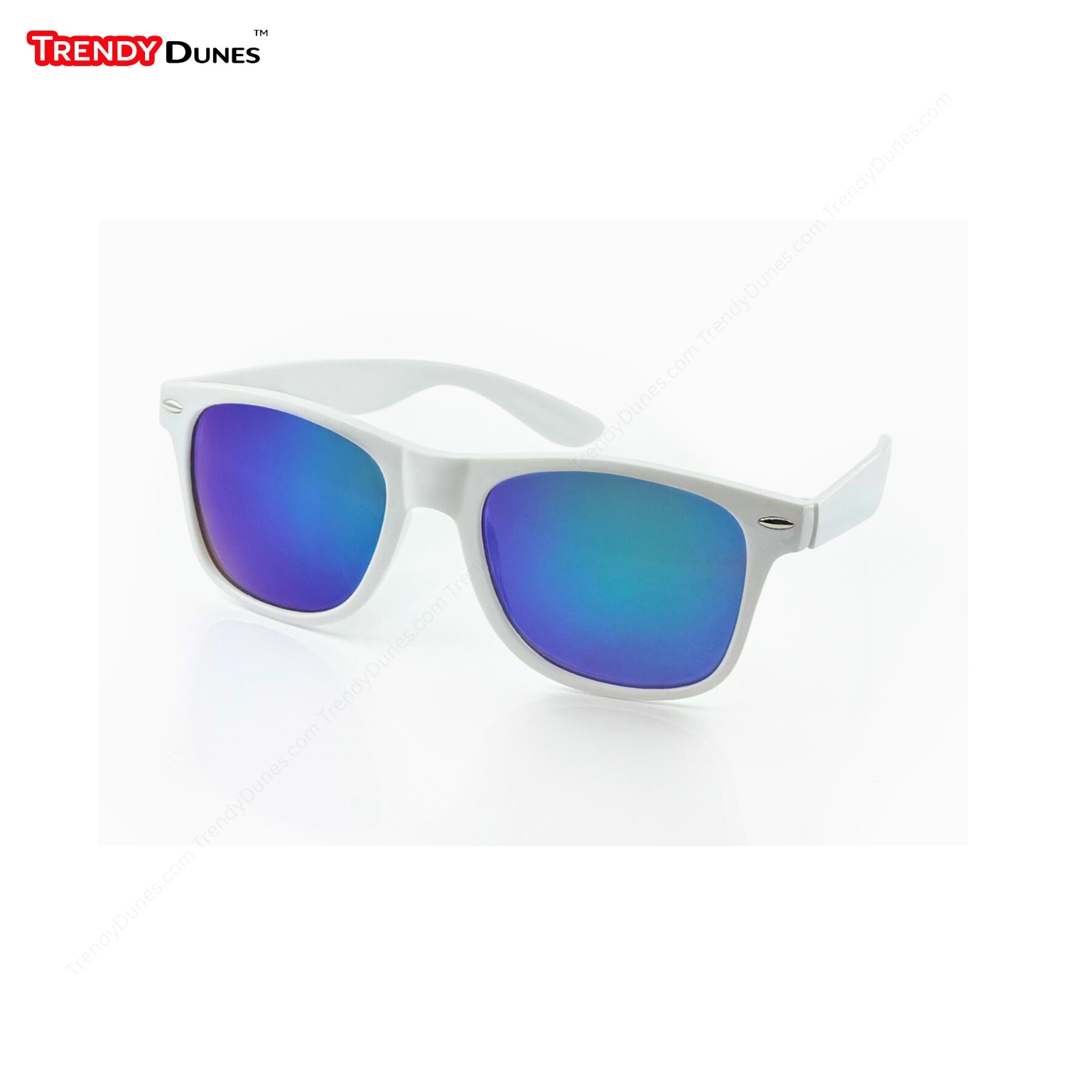 TrendyDunes Polarized UV400 Wayfarer Sunglasses with Nail Accents. Black EVA Case & Microfiber Cloth – 5 Stylish Frame & Lens Variants