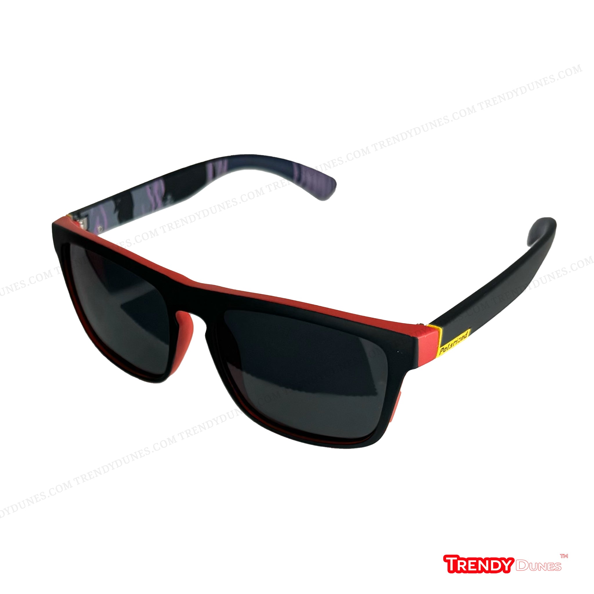 Premium WayFarer Polarized Anti Glare UV400 Polycarbonate Frame Unisex Sunglasses Impact Resistant Lens – Vibrant Black, Red & Blue Frame Designs, UV400 Protection, Polycarbonate Frame & Mirror Lens. Luxurious Hard Metal Case With Red Lining