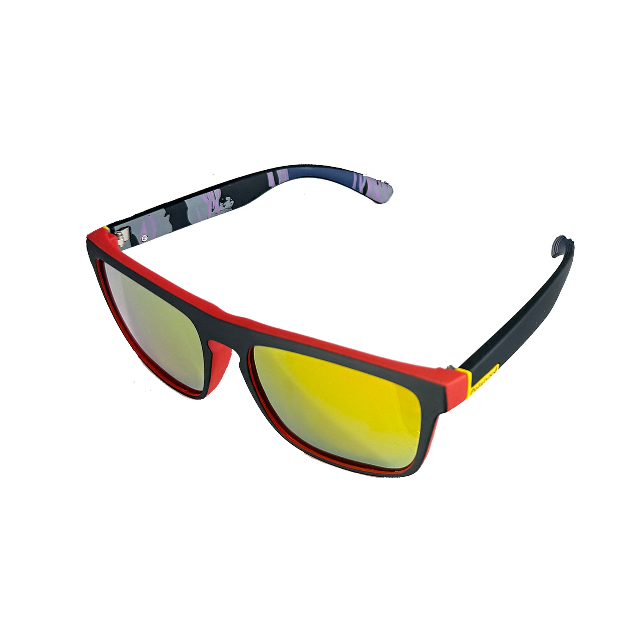 TrendyDunes Premium WayFarer Polarized Mirror Lens | Anti Glare UV400 Polycarbonate Frame Unisex Sunglasses Impact Resistant Lens – Vibrant Black, Red & Blue Frame Designs, UV400 Protection, Luxurious Hard Metal Case With Soft Lining