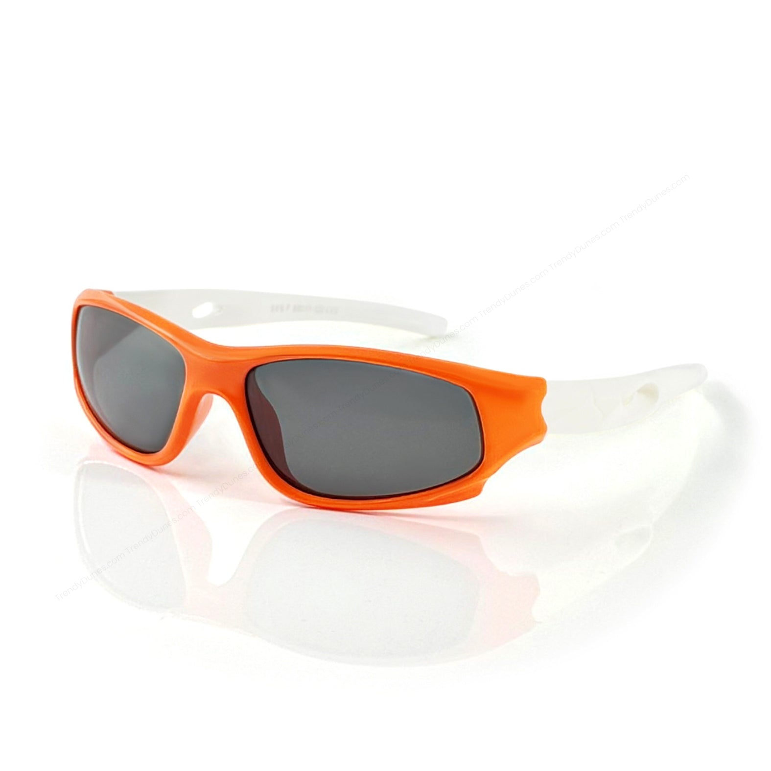 TrendyDunes Kids Sports Wraparound Sunglasses | Boys & Girls 8-12 Years | Polarized UV400 Anti Glare Lens | TPEE Frame | EVA Case + Polarized Test Card | 6 Color Combos
