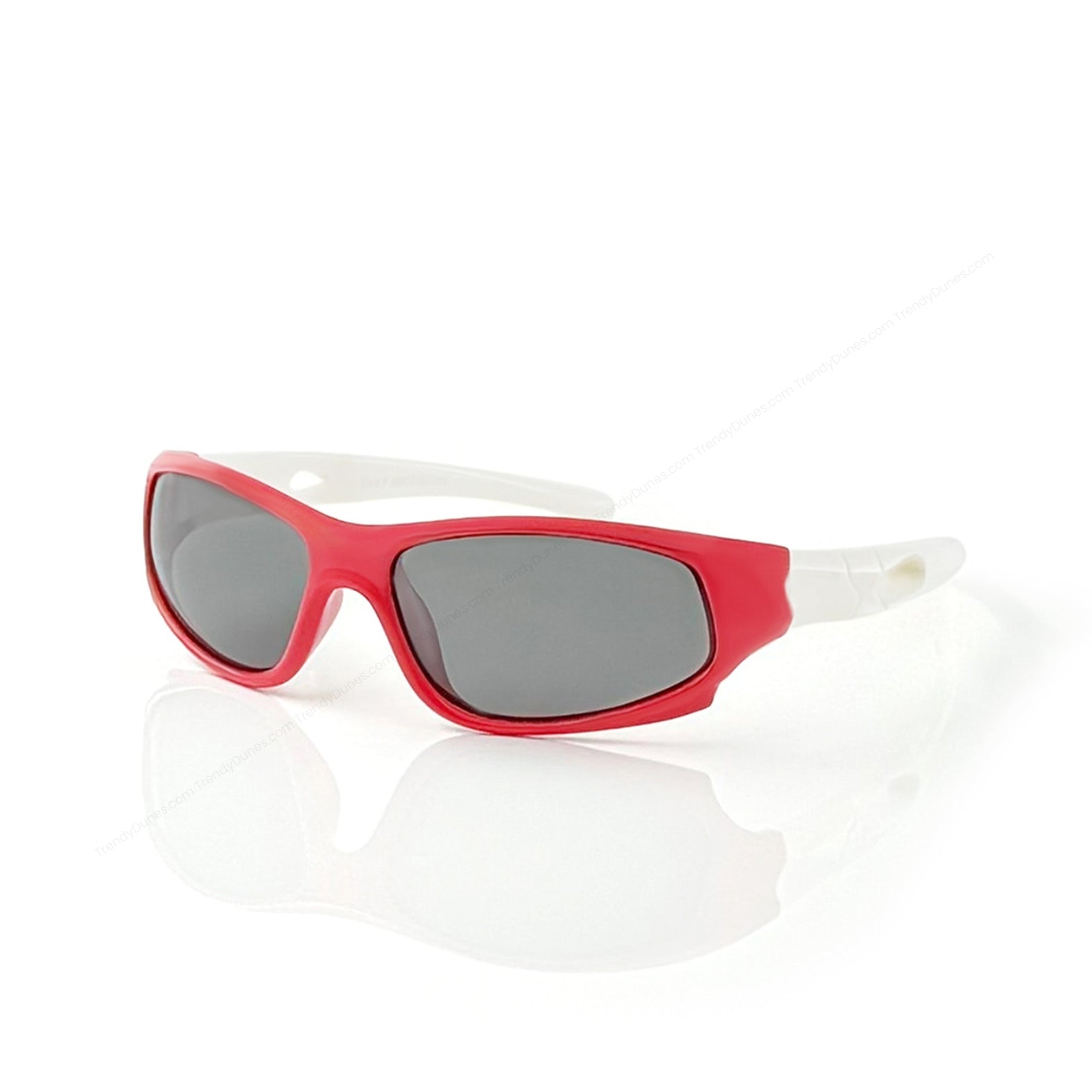 TrendyDunes Kids Sports Wraparound Sunglasses | Boys & Girls 8-12 Years | Polarized UV400 Anti Glare Lens | TPEE Frame | EVA Case + Polarized Test Card | 6 Color Combos