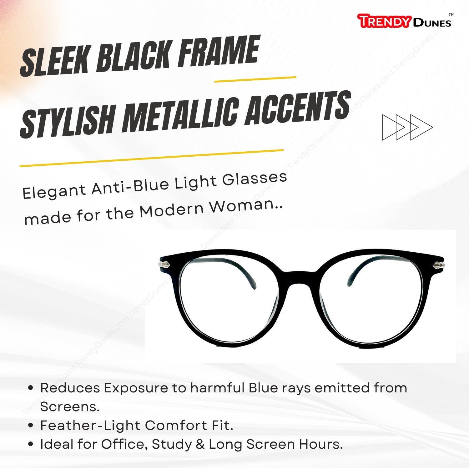 TrendyDunes Women's Eyewear Combo β Oversized Polarized Sunglasses Beige Brown + Stylish Cat Eye Blue Light Glasses (Black Frame)
