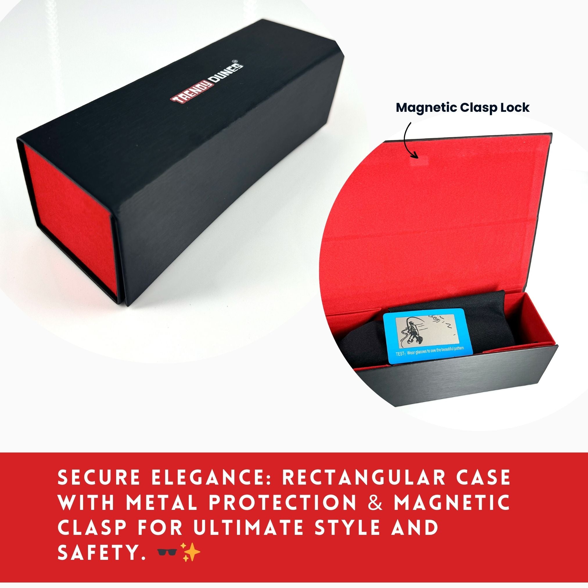 Premium WayFarer Polarized Anti Glare UV400 Polycarbonate Frame Unisex Sunglasses Impact Resistant Lens – Vibrant Black, Red & Blue Frame Designs, UV400 Protection, Polycarbonate Frame & Mirror Lens. Luxurious Hard Metal Case With Red Lining